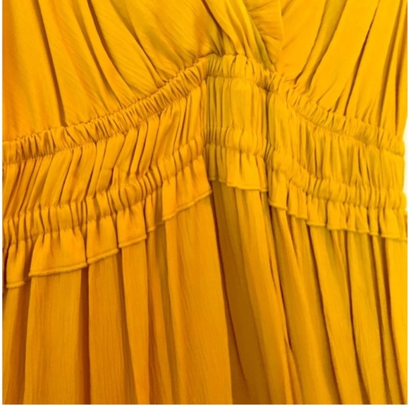 Anthropologie MAEVE Mustard Yellow Dress Medium - Picture 6 of 14
